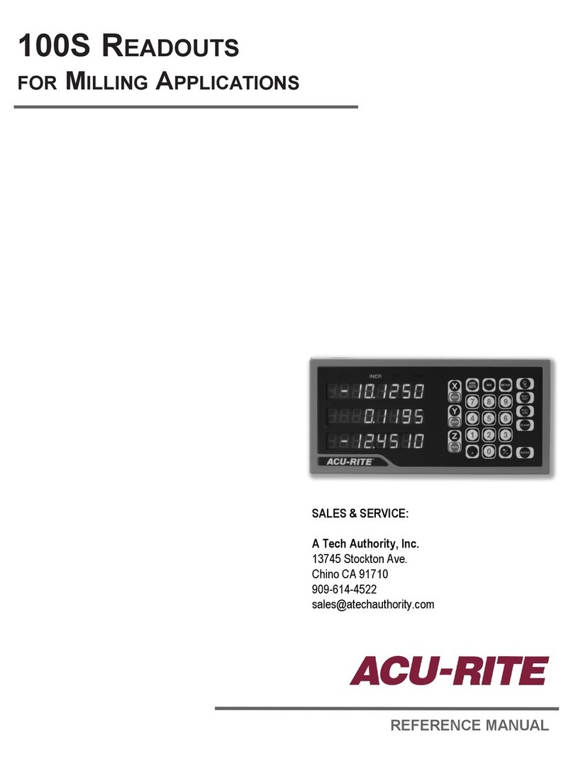 ACU-RITE 100S User manual