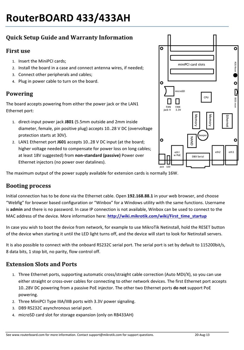 MikroTik RouterBOARD 33/433AH User manual