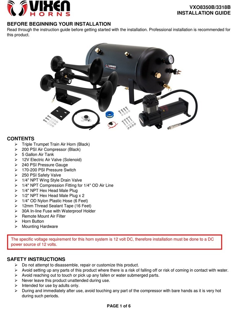 Vixen Horns VXO8350B/3318B User manual