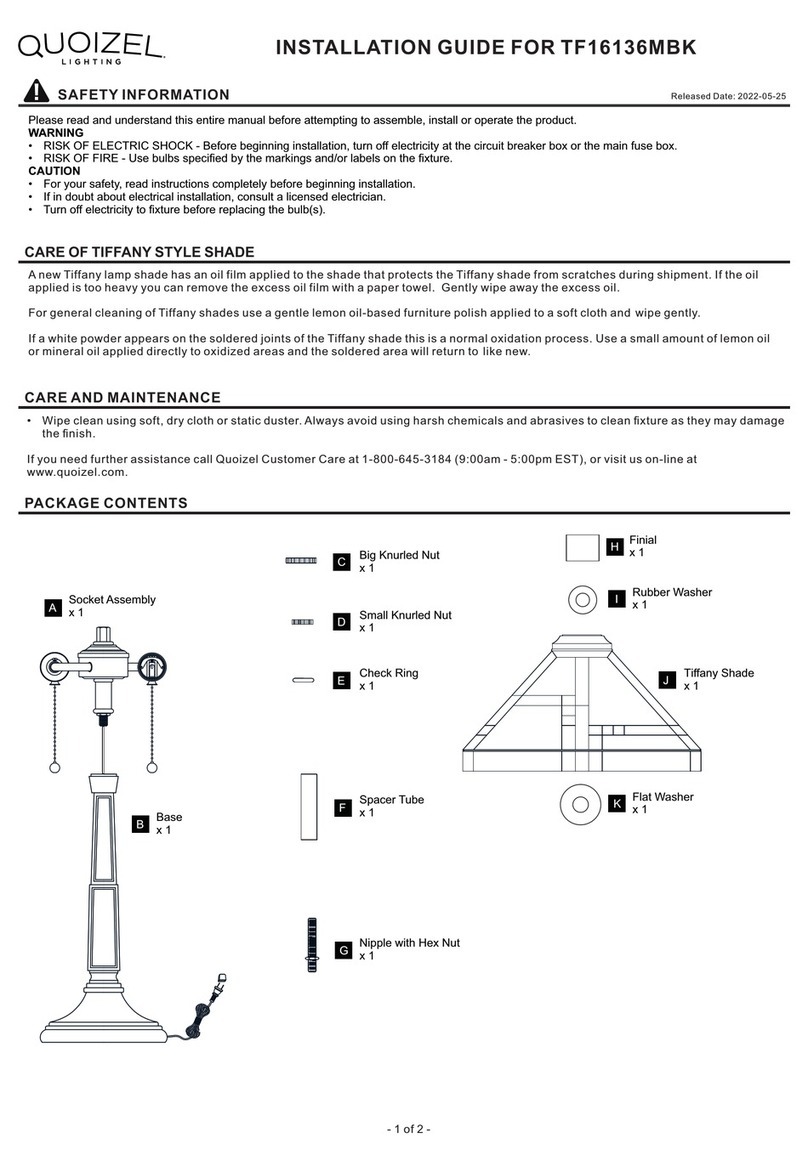 Quoizel TF16136MBK User manual