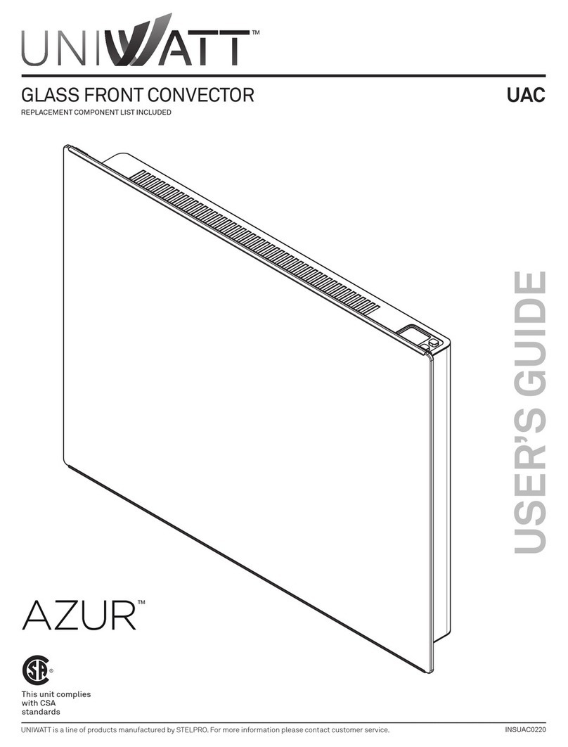 Stelpro UNIWATT AZUR UAC 01 Series User manual