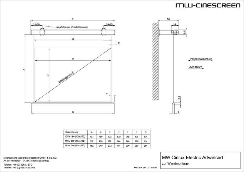 MW-CINESCREEN Cinelux Electric Advanced Mounting instruction