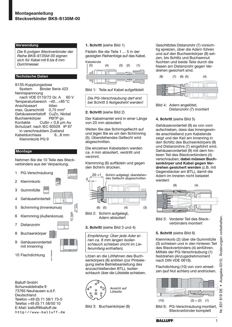 Balluff BKS-S135M-00 Assembling Instruction