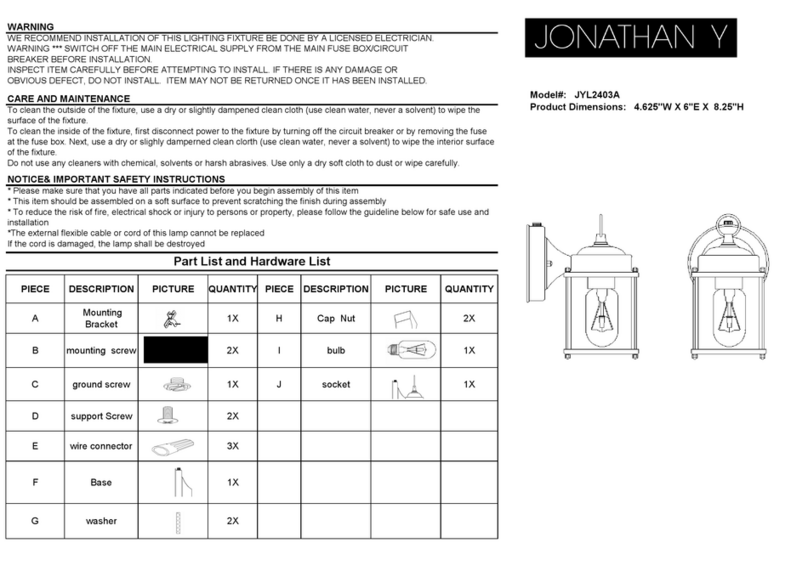 JONATHAN Y Barrie JYL2403A User manual JONATHAN Y Barrie JYL2403A User manual