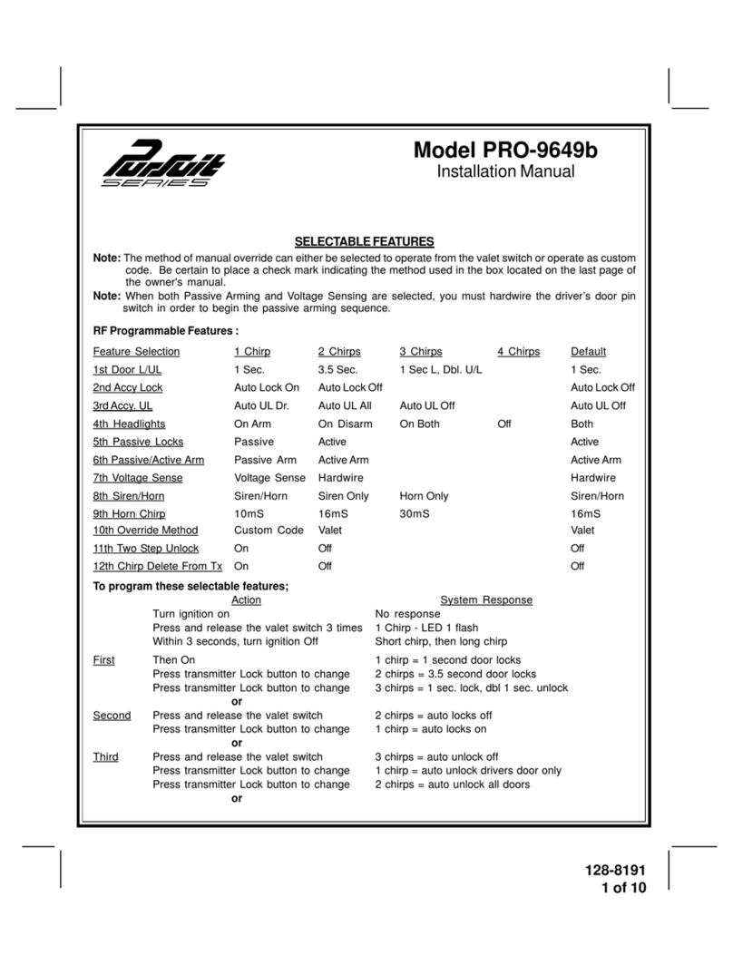 PURSUIT PRO-9649b installation manual