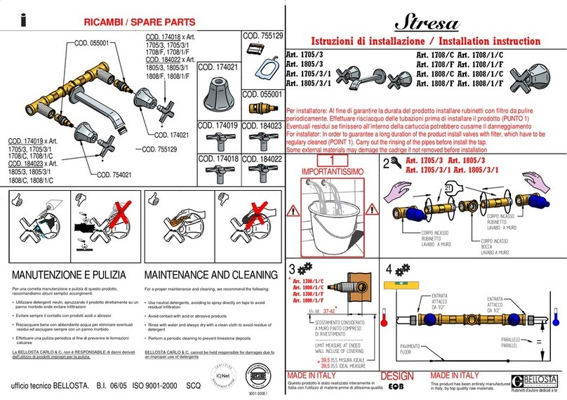 BELLOSTA Stresa 1705/3 Installation instruction