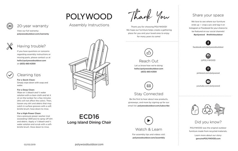 Polywood ECU16 Assembly instructions