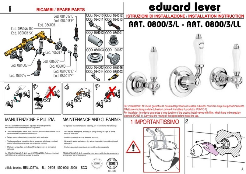 BELLOSTA Edward Lever 0800/3/L Installation instruction BELLOSTA Edward Lever 0800/3/L Installation instruction