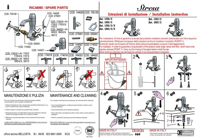 BELLOSTA Stresa 1705/2 Installation instruction