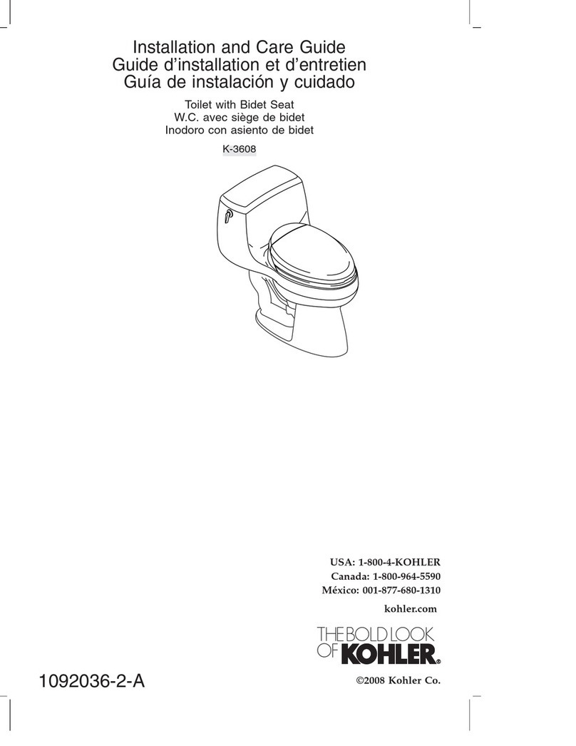 Kohler K-3608 Installation and care guide