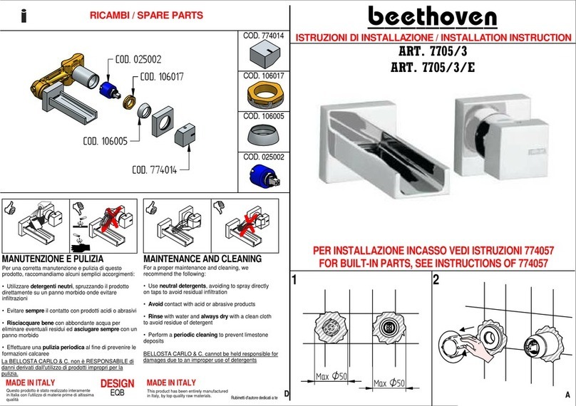 BELLOSTA Beethoven 7705/3 Installation instruction