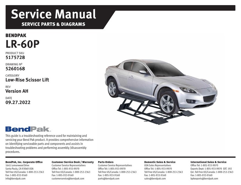 Bend-Pak LR-60P User manual Bend-Pak LR-60P User manual