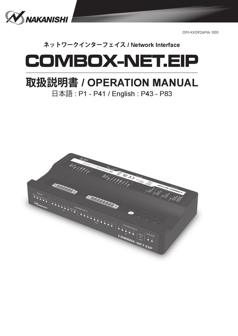 Nakanishi COMBOX-NET.EIP Operation manual Nakanishi COMBOX-NET.EIP Operation manual