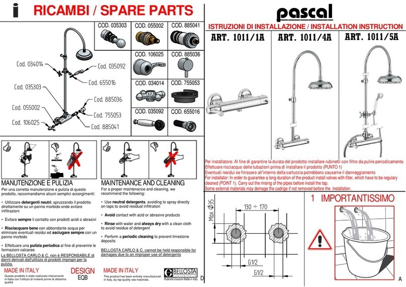 BELLOSTA Pascal 1011/5A Installation instruction