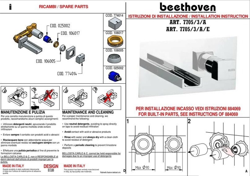 BELLOSTA Beethoven 7705/3/A Installation instruction