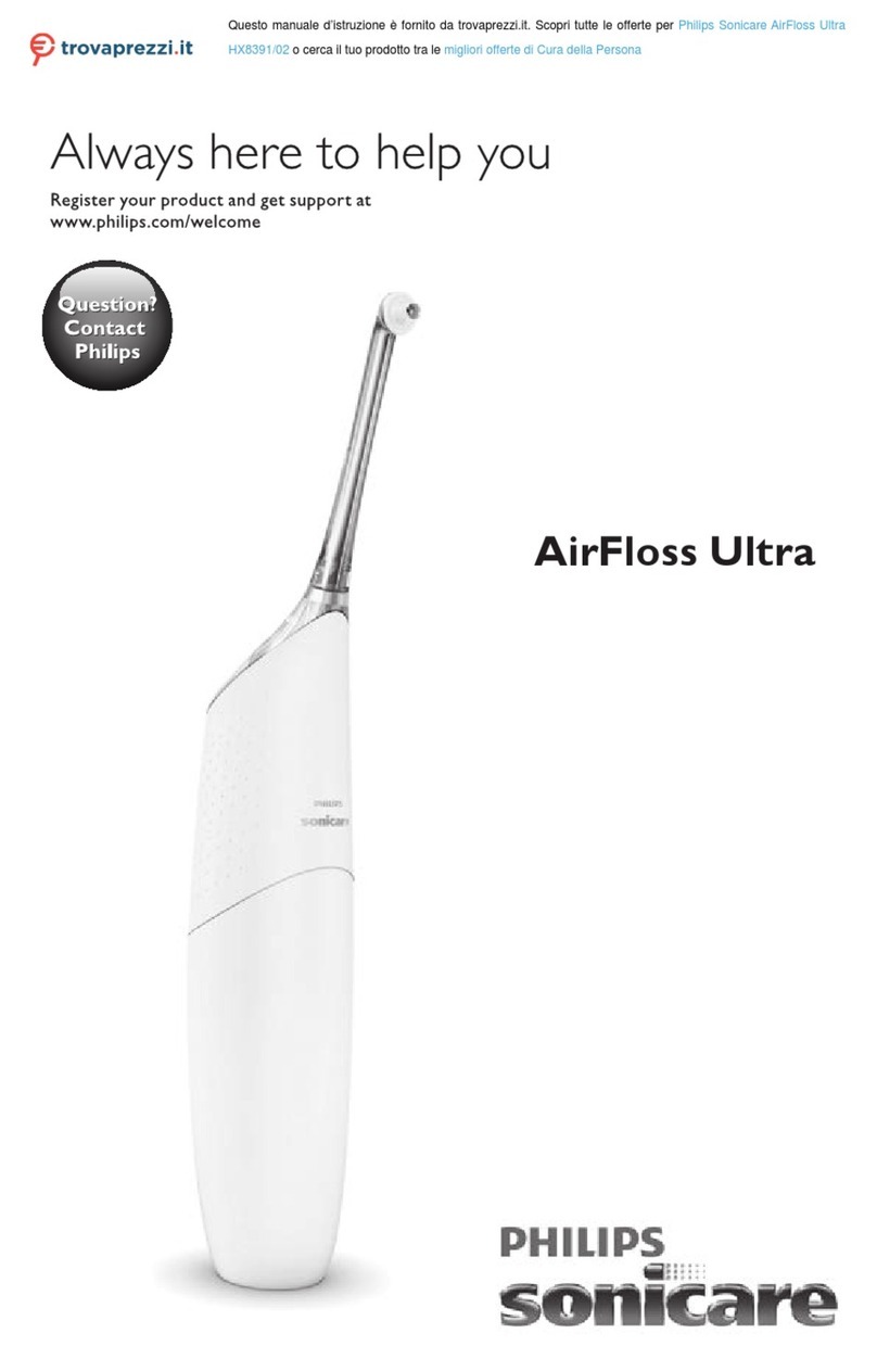 Philips sonicare AirFloss Ultra HX8391/02 User manual