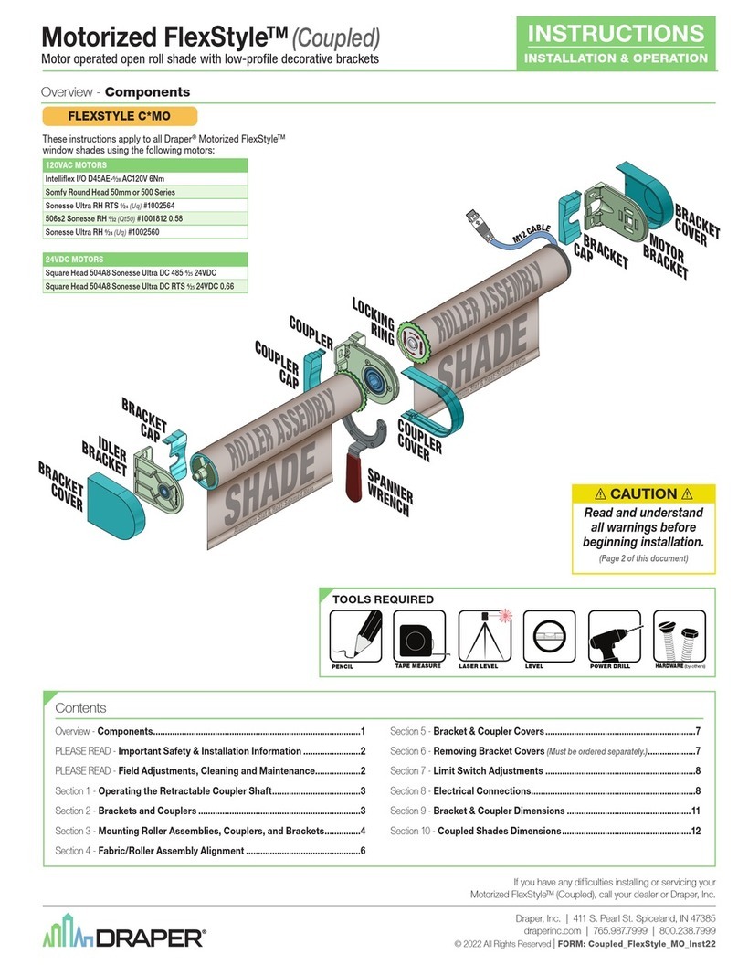 Draper FlexStyle C MO Series Installation instructions