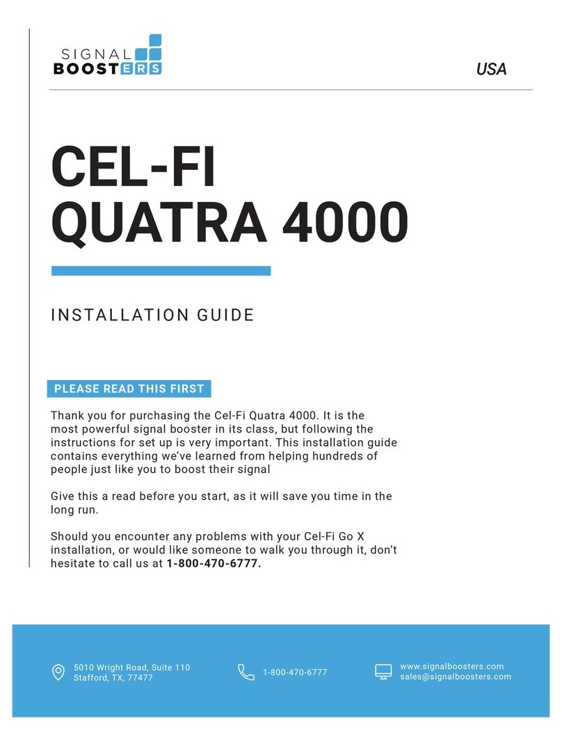 SIGNALBOOSTER CEL-FI QUATRA 4000 User manual SIGNALBOOSTER CEL-FI QUATRA 4000 User manual