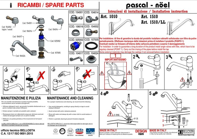 BELLOSTA Pascal 1010 Installation instruction