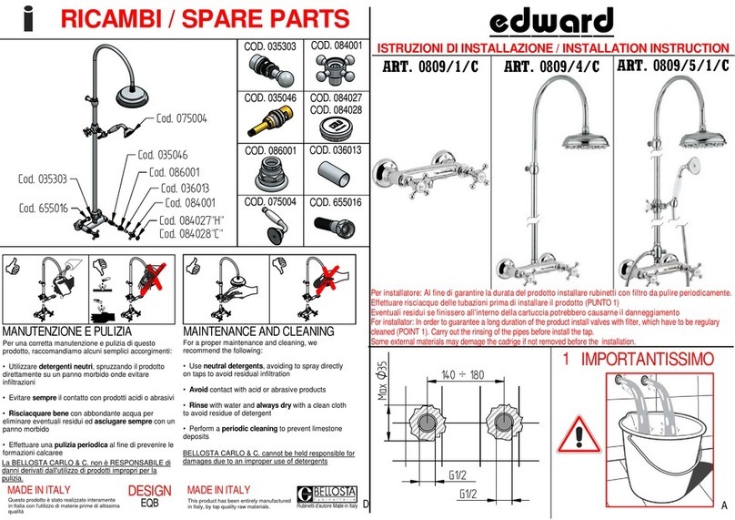 BELLOSTA Edward 0809/5/1/C installation instructions