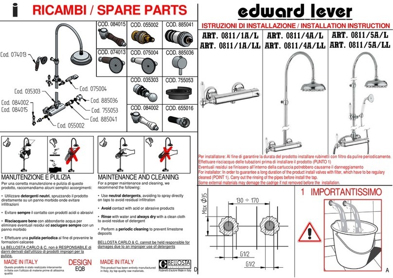 BELLOSTA Edward Lever 0811/1A/L Installation instruction