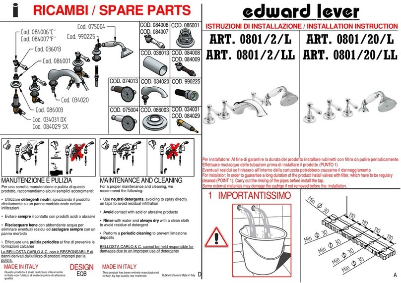 BELLOSTA Edward Lever 0801/2/L User manual