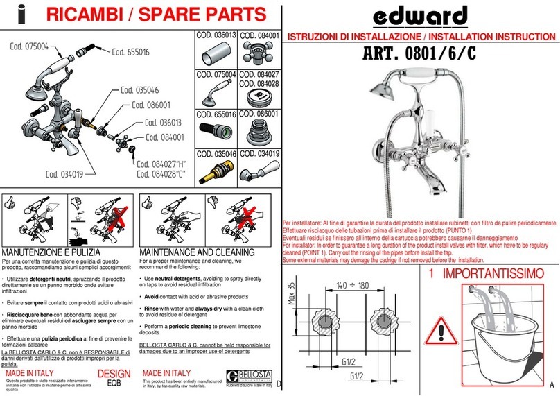 BELLOSTA Edward 0801/6/C User manual