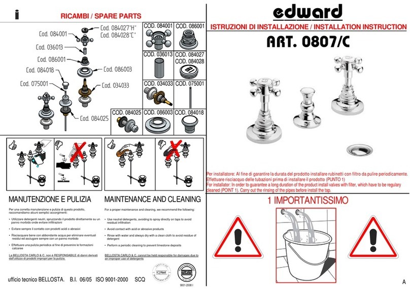 BELLOSTA Edward 0807/C Installation instruction