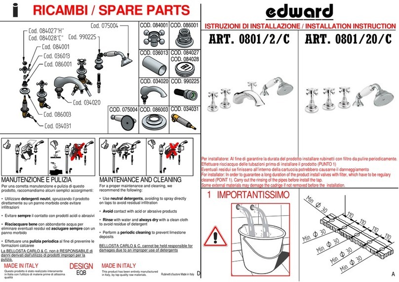 BELLOSTA Edward 0801/2/C User manual BELLOSTA Edward 0801/2/C User manual