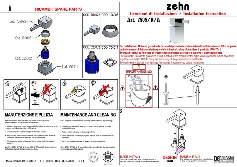 BELLOSTA Zehn 7505/R/A Installation instruction