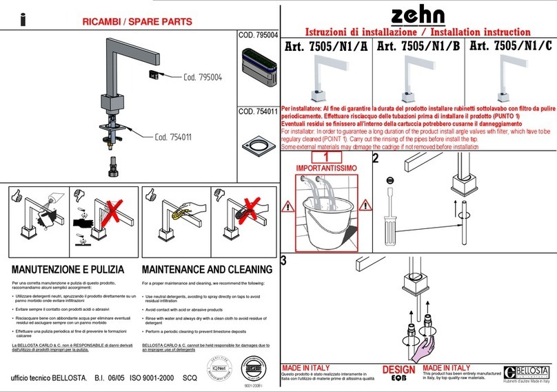 BELLOSTA Zehn 7505/N1/B Installation instruction