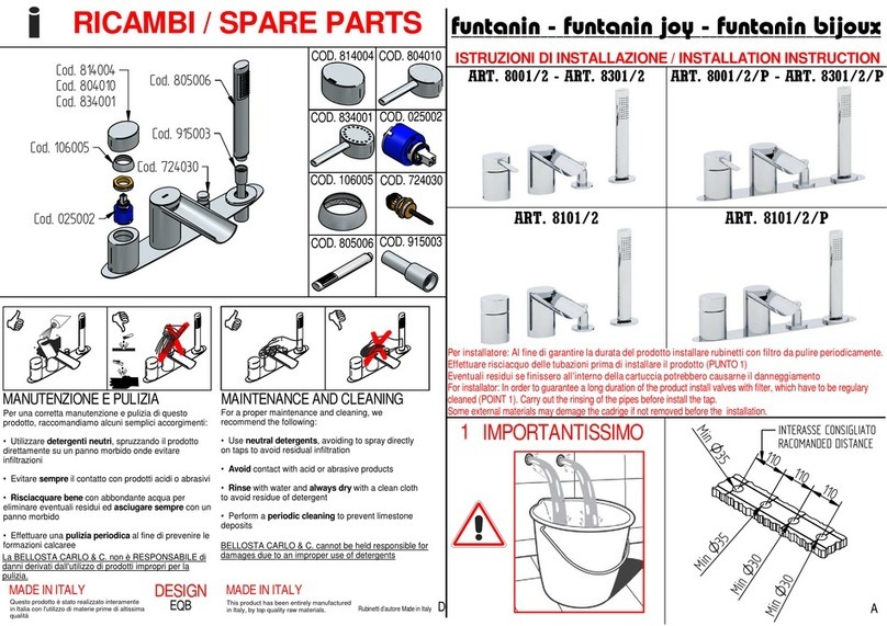 BELLOSTA Funtanin 8001/2 Installation instruction
