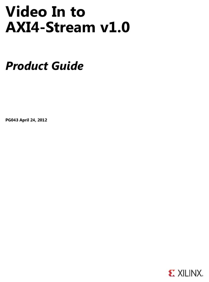 Xilinx LogiCORE IP Video In to AXI4-Stream v1.0 User manual