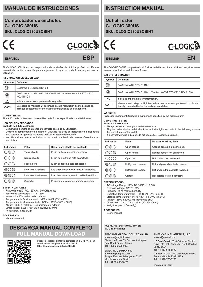 C-LOGIC 380US User manual