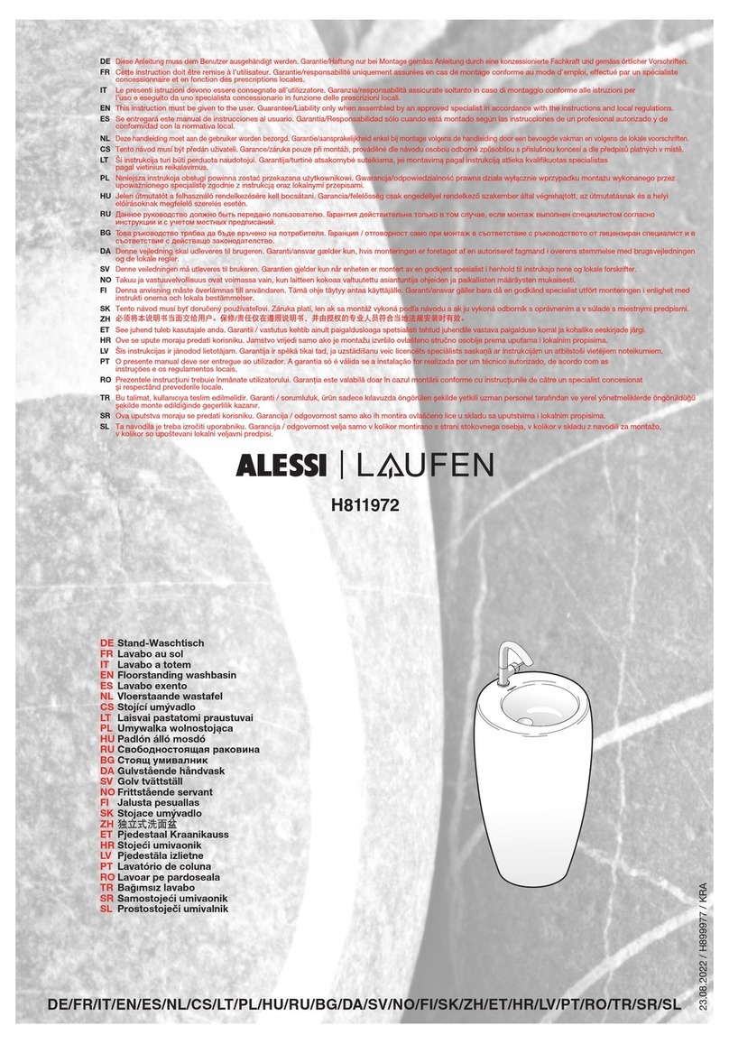 Laufen ALESSI H811972 User manual