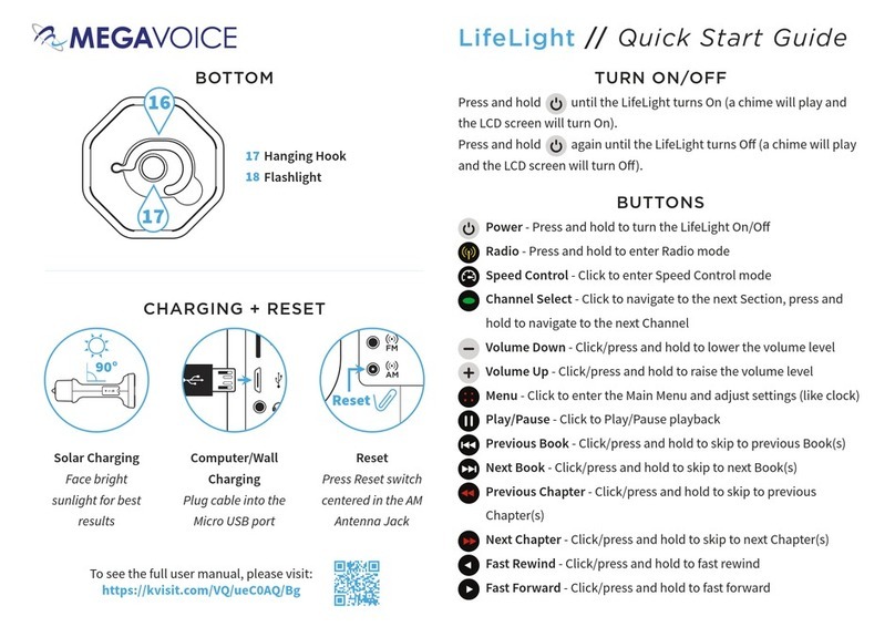 Megavoice LifeLight quick start guide