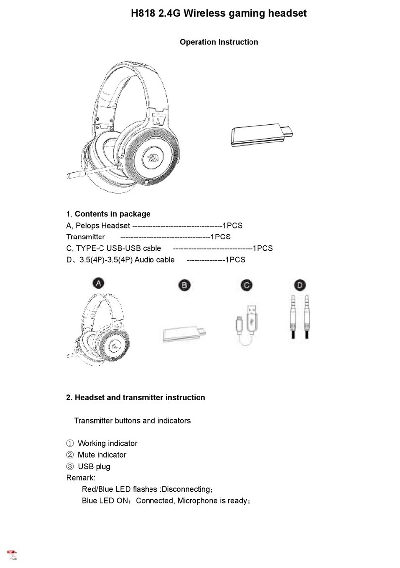 REDRAGON H818 Technical manual