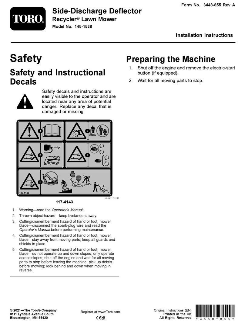 Toro Recycler 145-1538 installation instructions