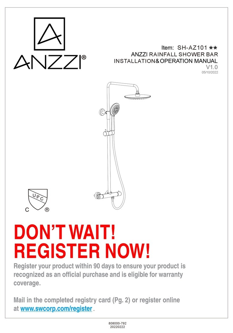 Anzzi SH-AZ101 Series User manual