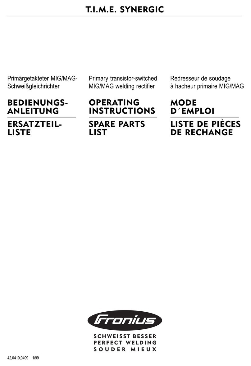 FRO­NIUS T.I.M.E. SYNERGIC User manual
