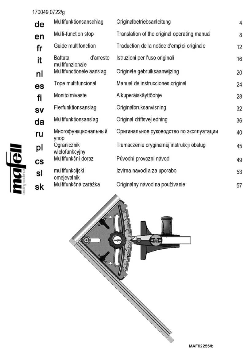 Mafell 207910 Translation of the original operating manual