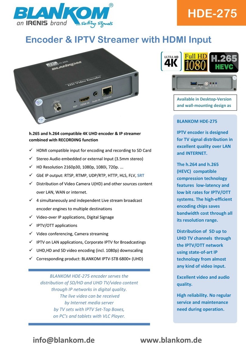 Irenis BLANKOM HDE-275 manual