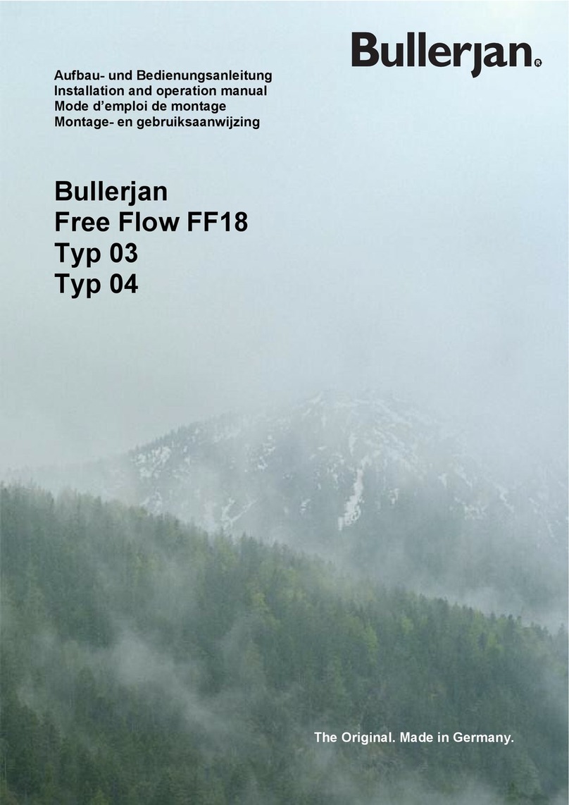 Bullerjan Free Flow FF18 Installation and operation manual