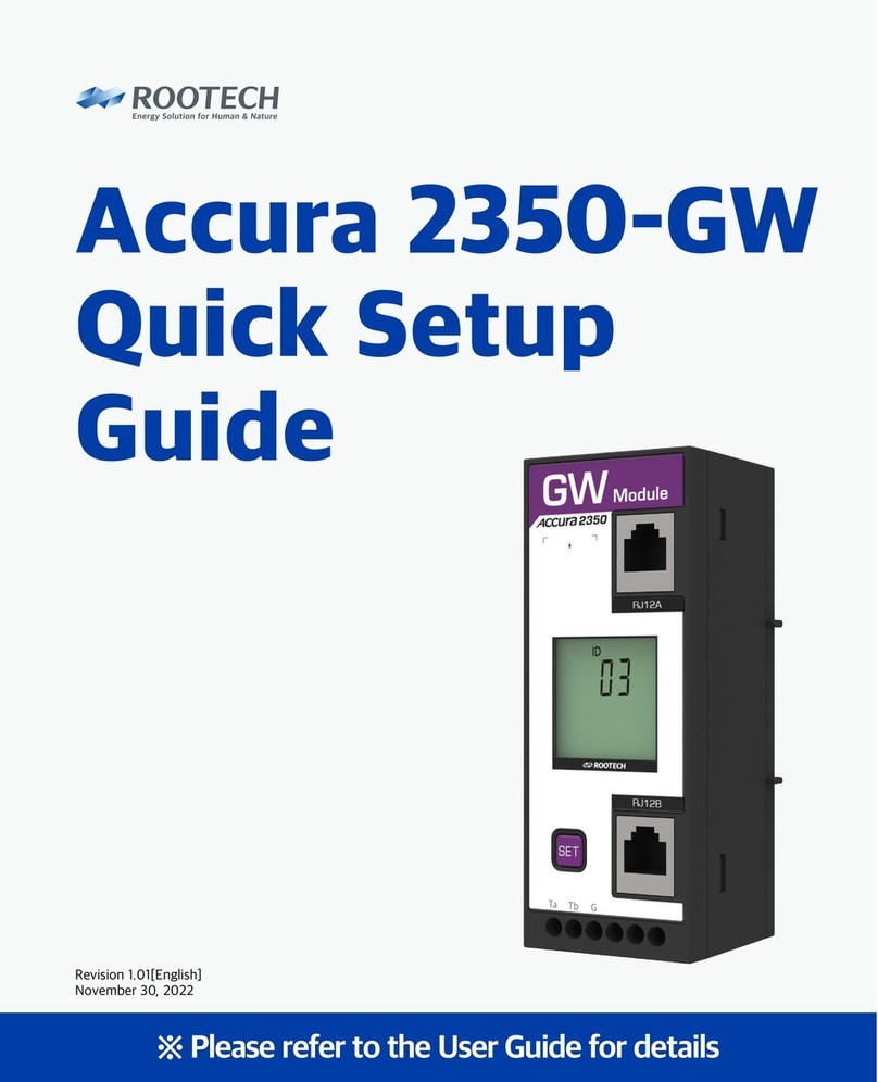 ROOTECH Accura 2350-GW Quick setup guide