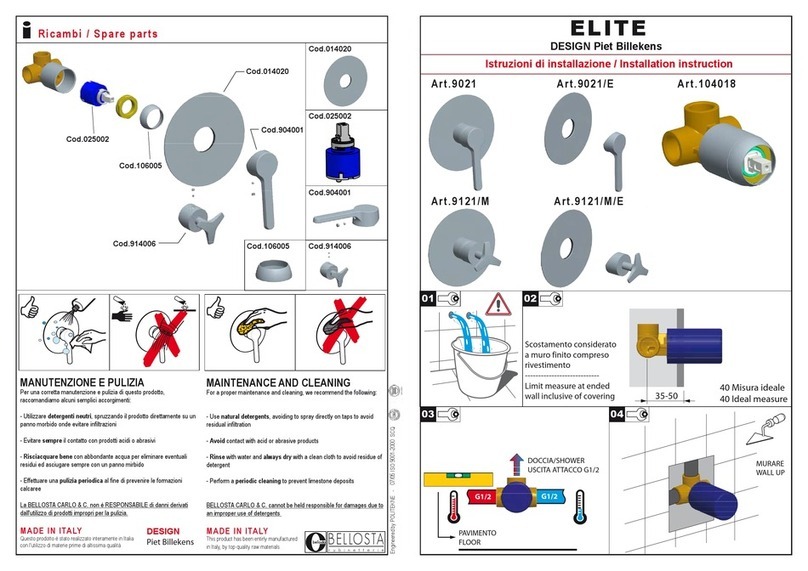 BELLOSTA ELITE 9021 Installation instruction BELLOSTA ELITE 9021 Installation instruction