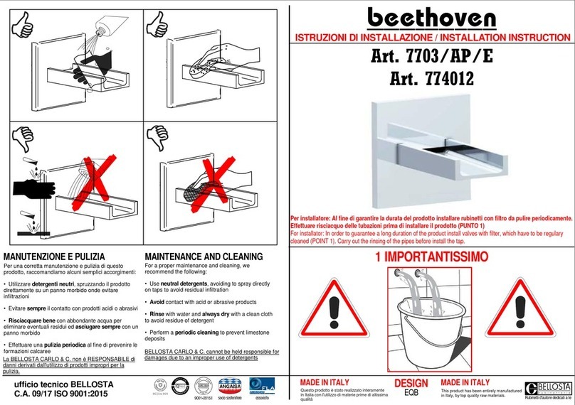 BELLOSTA beethoven 7703/AP/E Installation instruction