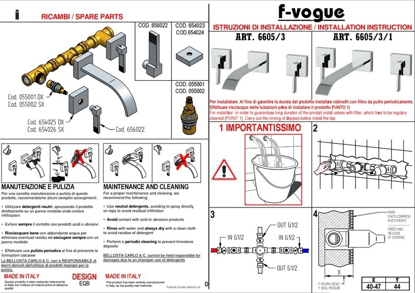 BELLOSTA f-vogue 6605/3 Installation instruction