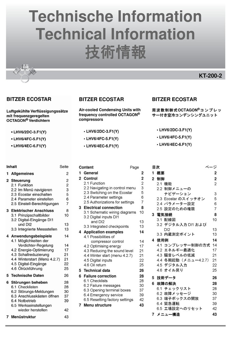 Bitzer ECOSTAR LHV6/2DC-3.F1 instruction manual
