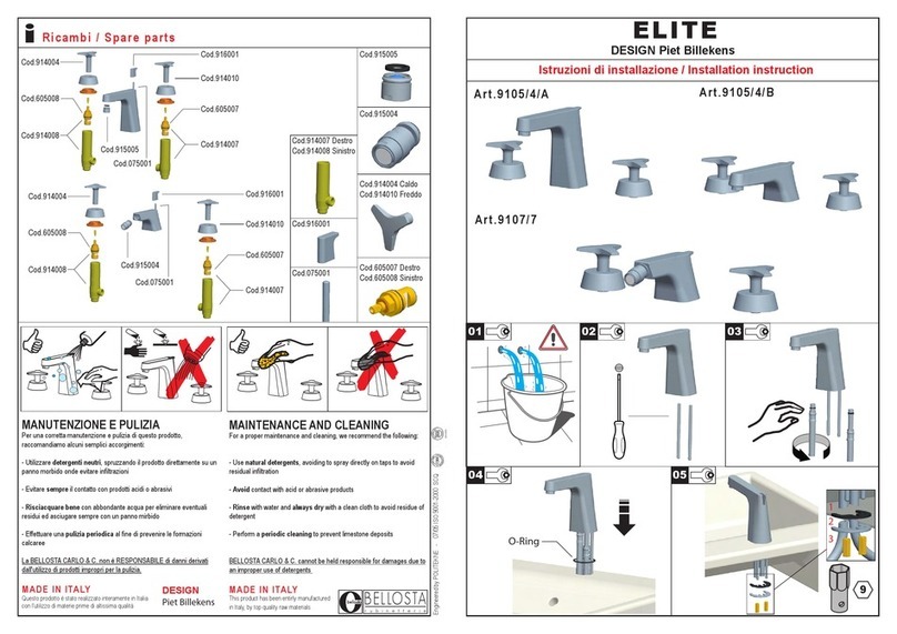 BELLOSTA ELITE 9105/4/A User manual BELLOSTA ELITE 9105/4/A User manual