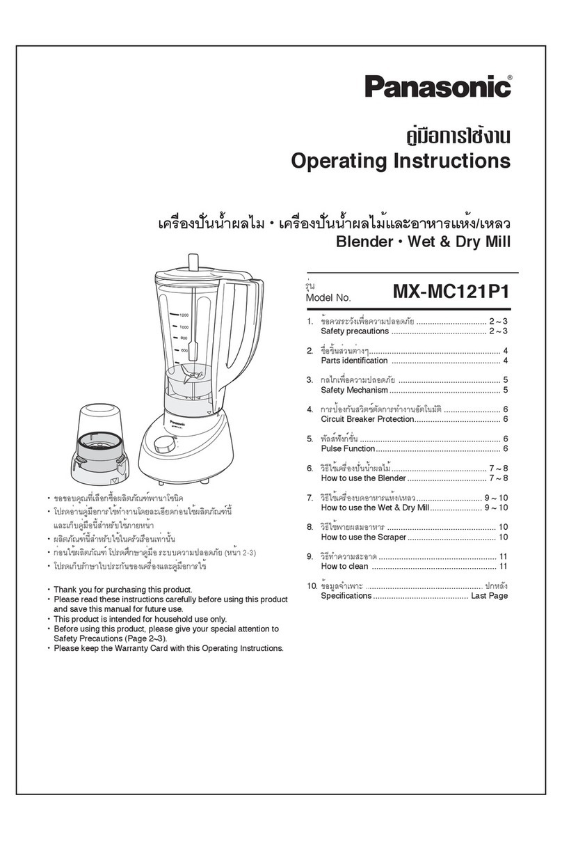 Panasonic MX-MC121P1 operating instructions